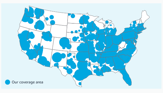 Amazon-Freight-coverage-map