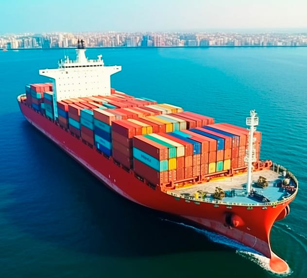 China container ship ready for third party logistics services