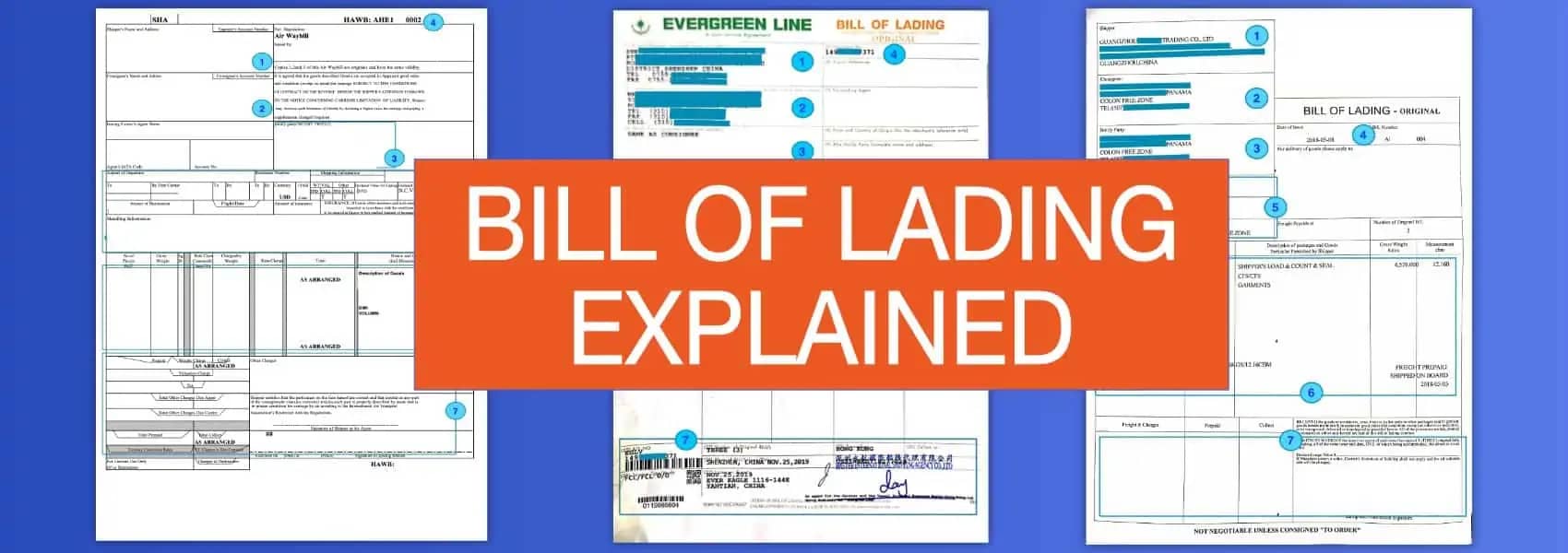 sample bill of lading images